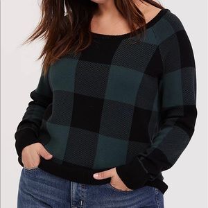 NWOT TORRID PLAID PULLOVER SWEATER IN 2X